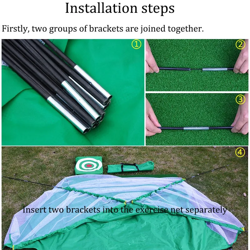 2M/1M/3M Golf Cage Swing Hitting Practice Net &  spong ball