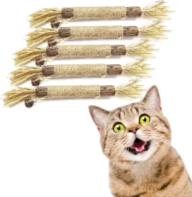 5 Pack King Size Cat Chew Toys - Kitten Teething Toys, Aggressive Chewer & Anxiety Relief