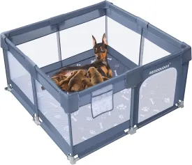 505027 Inch Pet Whelping Box, Doggy Play Pen for Pets, Dogs, Puppies, Kitten, Dog Playpens Indoor with Machine Washable Urine Pad - Small Puppy Playpen, Rabbit Pen Indoor