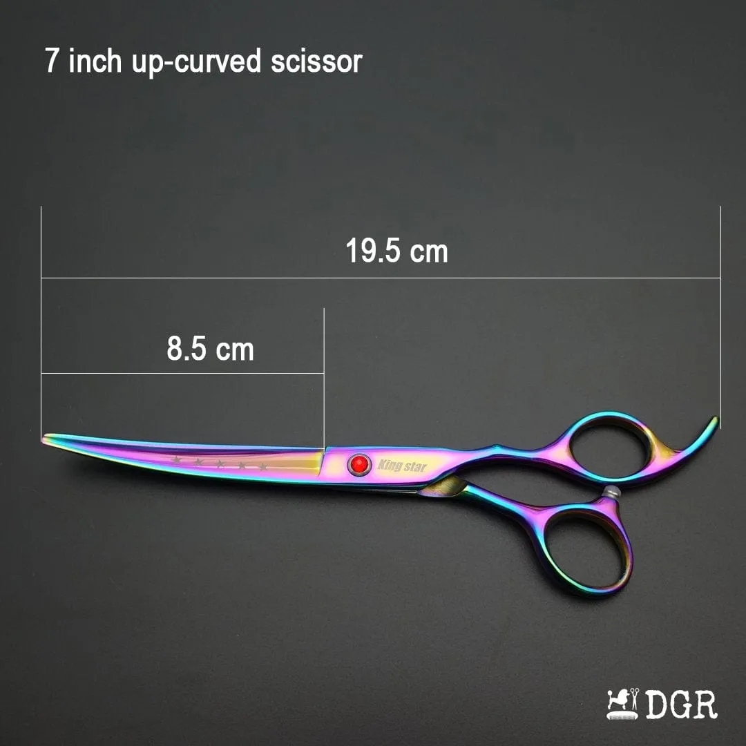 7" Professional Pet Grooming Shears Set - Rainbow-USA warehouse available