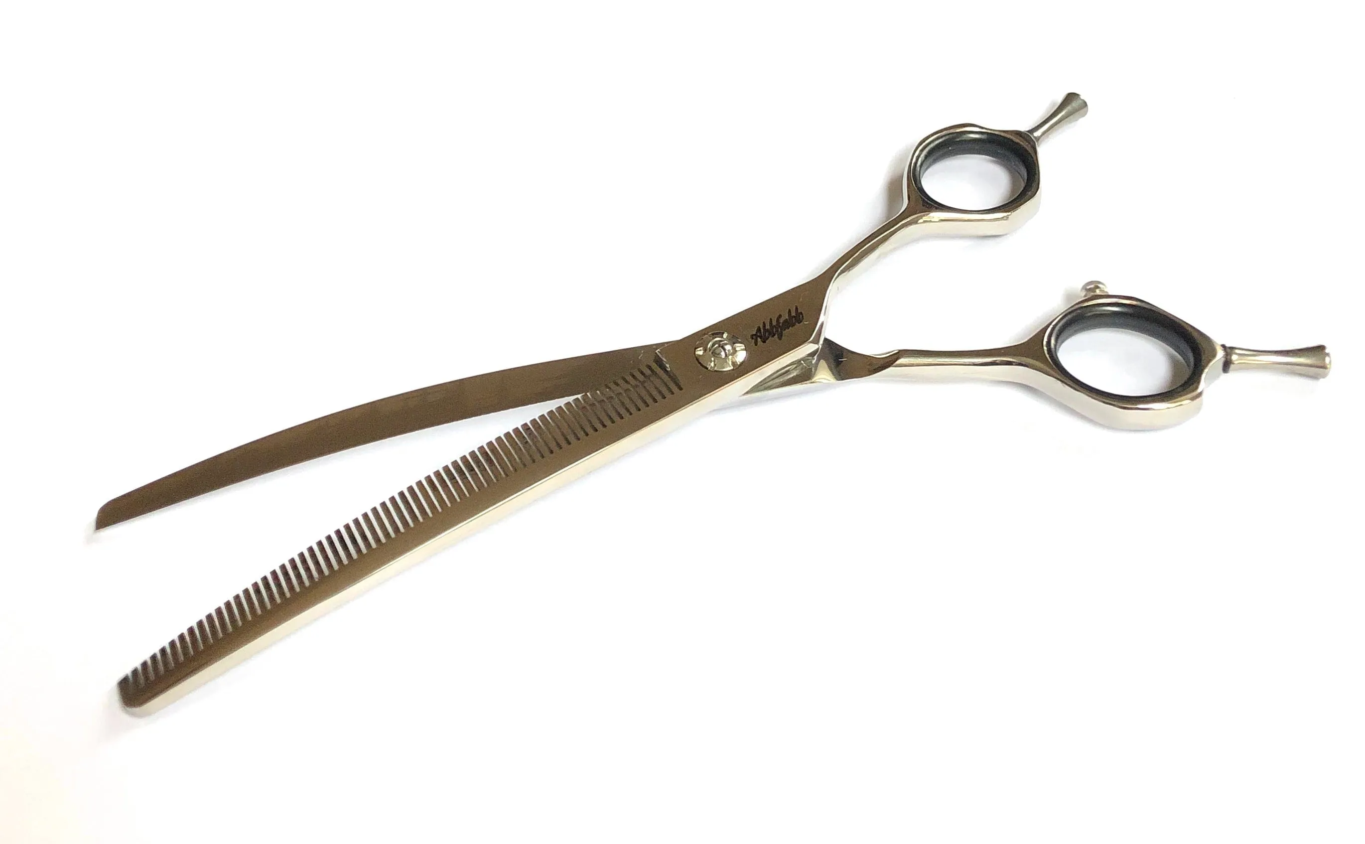 Abbfabb Grooming Scissors Ltd 7" 60 Teeth Reversible Curved Blending Dog Grooming Scissor