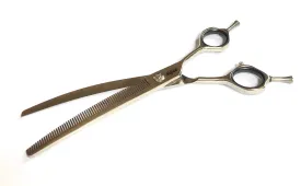 Abbfabb Grooming Scissors Ltd 7" 60 Teeth Reversible Curved Blending Dog Grooming Scissor