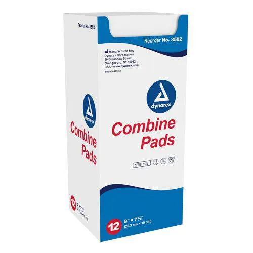 Abdominal Combine Pad Sterile 8 X 7.5" (12/Bx)