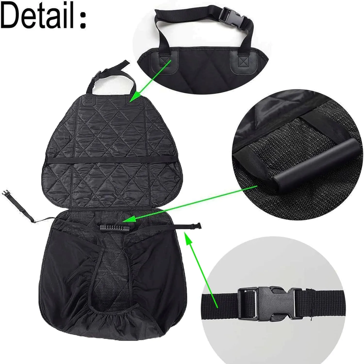 AsFrost Dog Seat Cover Cars Trucks SUVs, Thick 600D Heavy Duty Pets Car Seat Cover, Waterproof & Wear-Resistant Durable Nonslip Backing & Hammock Convertible, Black, 2 Pack