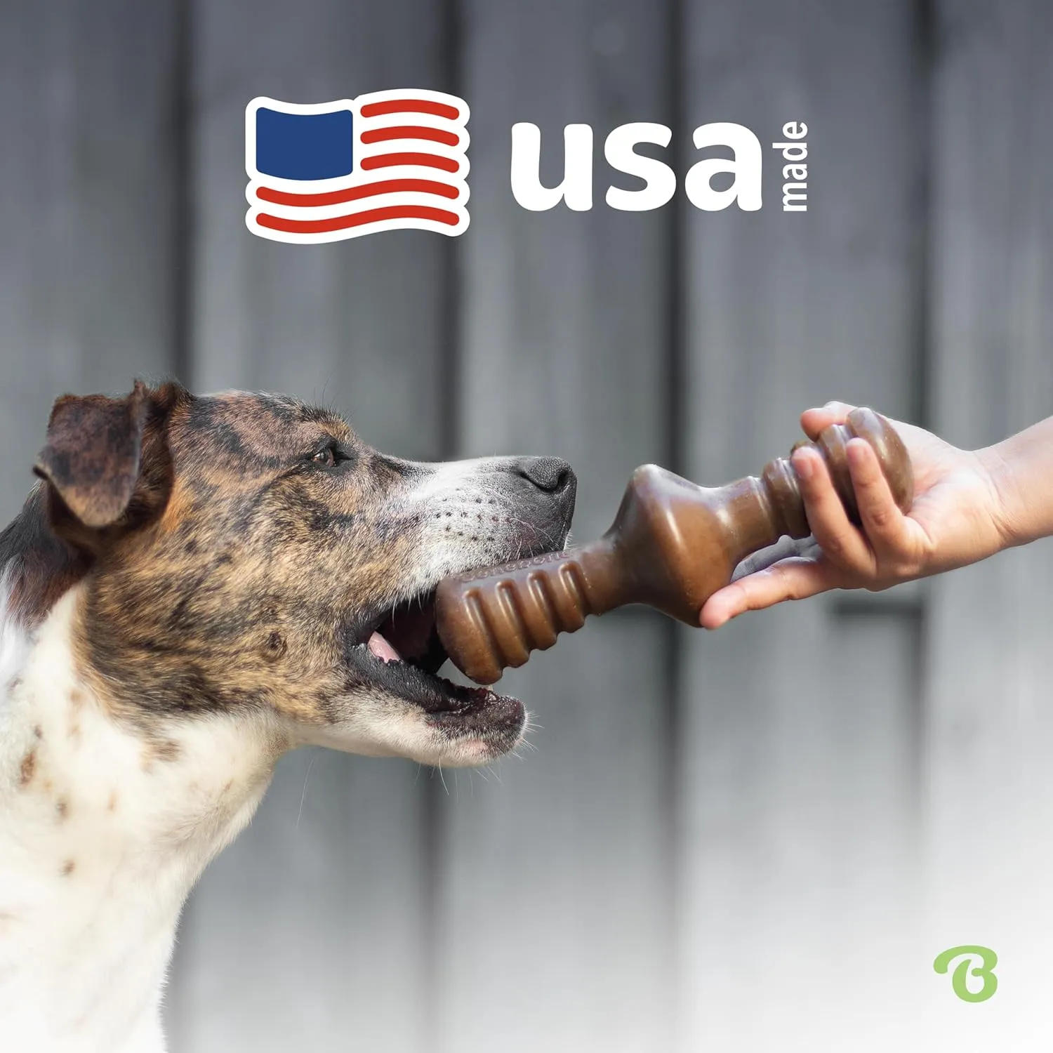 Benebone Zaggler Rolling Dog Chew Toy for Aggressive Chewers, Real Bacon, Made in USA, Medium