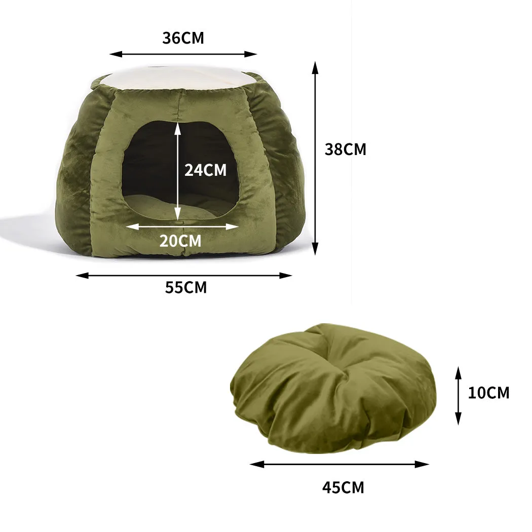 Cat Castle Igloo Round Nest Cave Green L