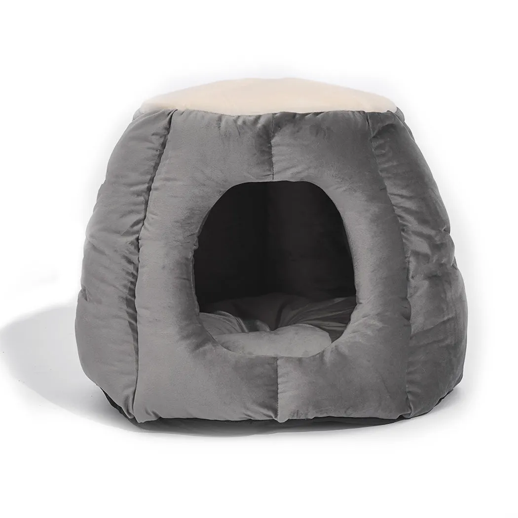 Cat Castle Igloo Round Nest Cave Grey L