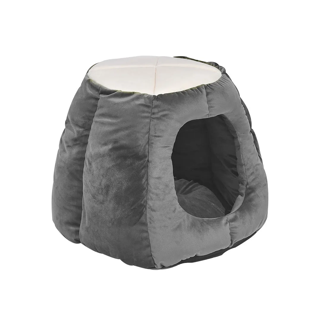 Cat Castle Igloo Round Nest Cave Grey L