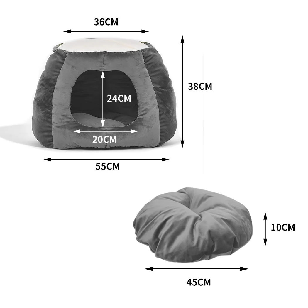 Cat Castle Igloo Round Nest Cave Grey L