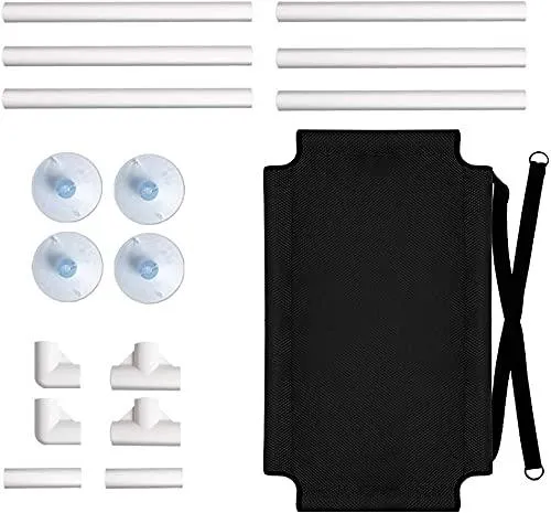 Cat Window Perch, Cat Hammock with 4 Durable Heavy Duty Suction Cups (Black)
