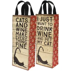 CATS AND WINE TOTE