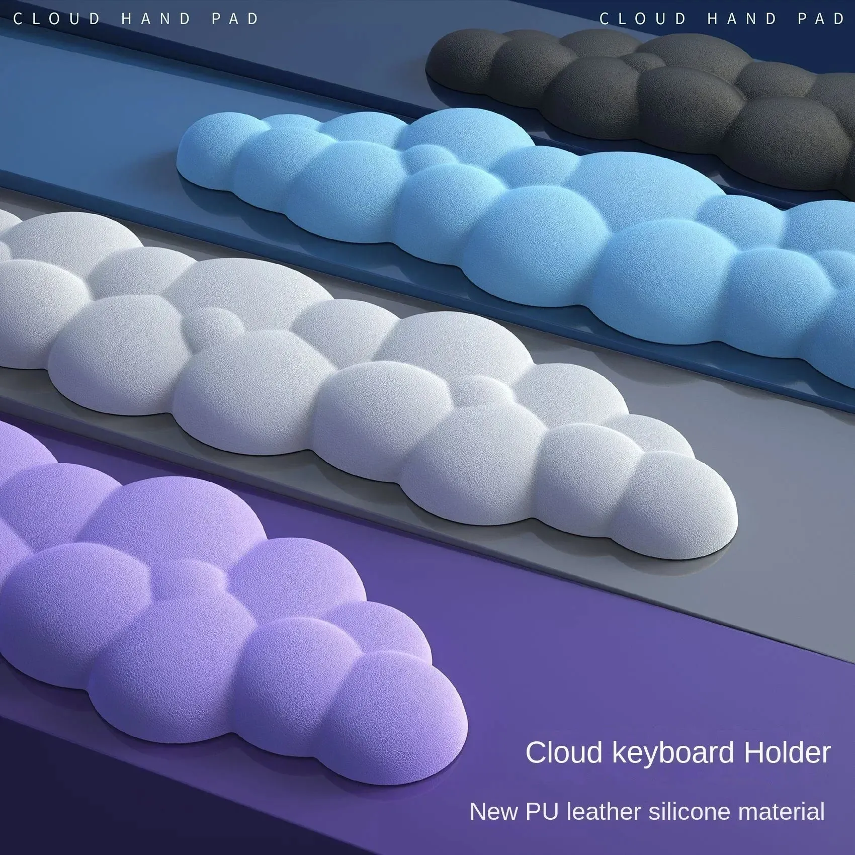 Cloud Memory Foam Mouse Pad with Wrist Rest - Anti-Slip Office & Gaming Keyboard Support
