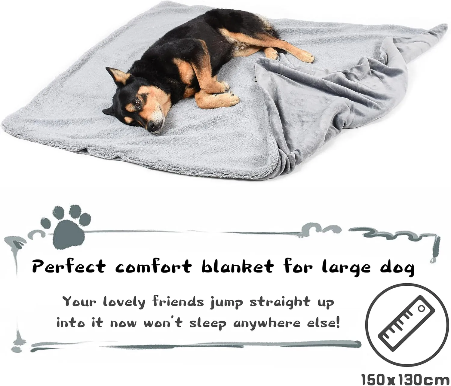 Dog Blankets for Large Dogs, Super Soft Warm Sherpa Fleece Plush Doggie Blankets and Throws for Small Medium Puppy Doggy Pet Cats50x60 inches