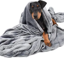 Dog Blankets for Large Dogs, Super Soft Warm Sherpa Fleece Plush Doggie Blankets and Throws for Small Medium Puppy Doggy Pet Cats50x60 inches