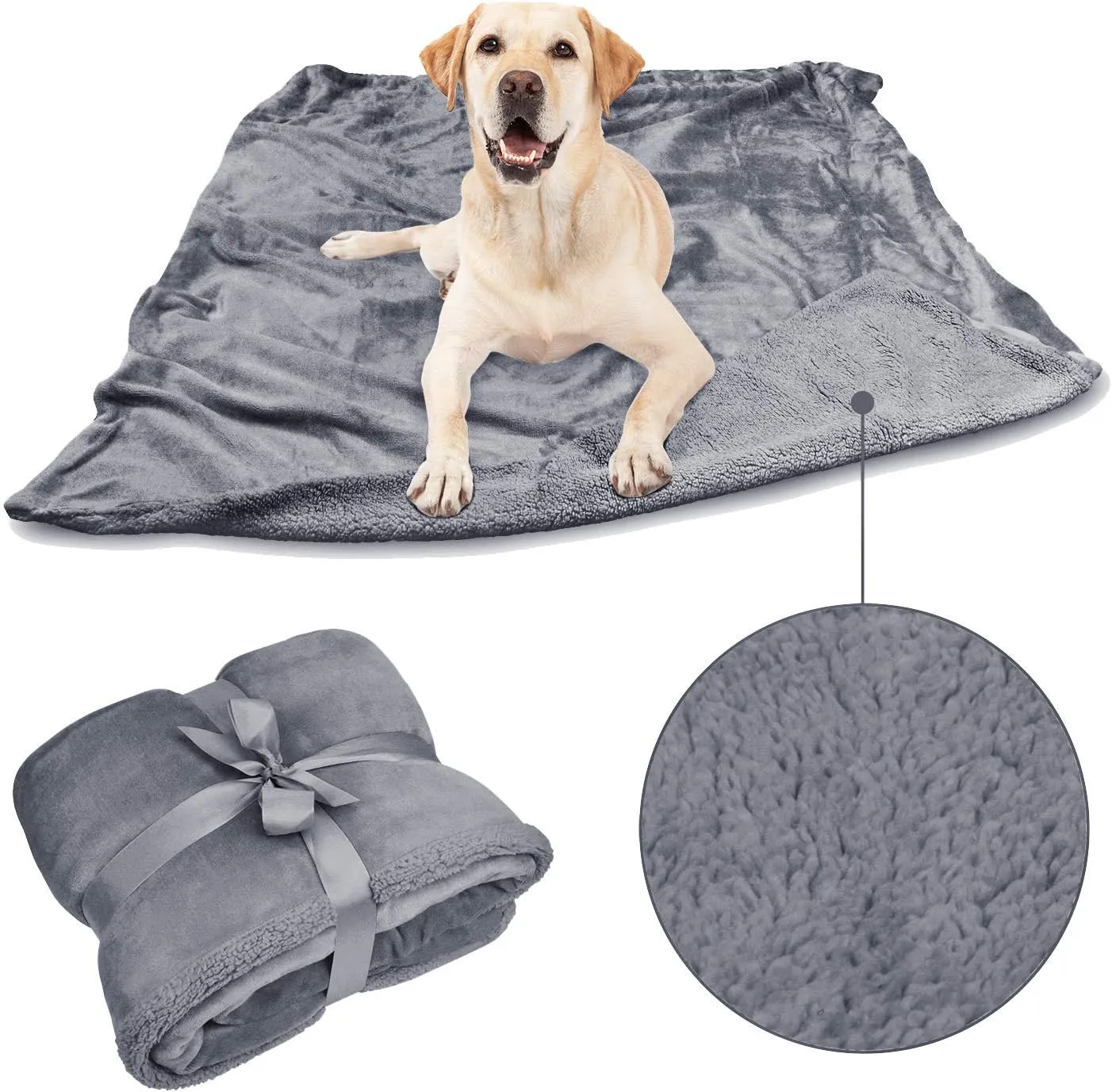 Dog Blankets for Large Dogs, Super Soft Warm Sherpa Fleece Plush Doggie Blankets and Throws for Small Medium Puppy Doggy Pet Cats50x60 inches