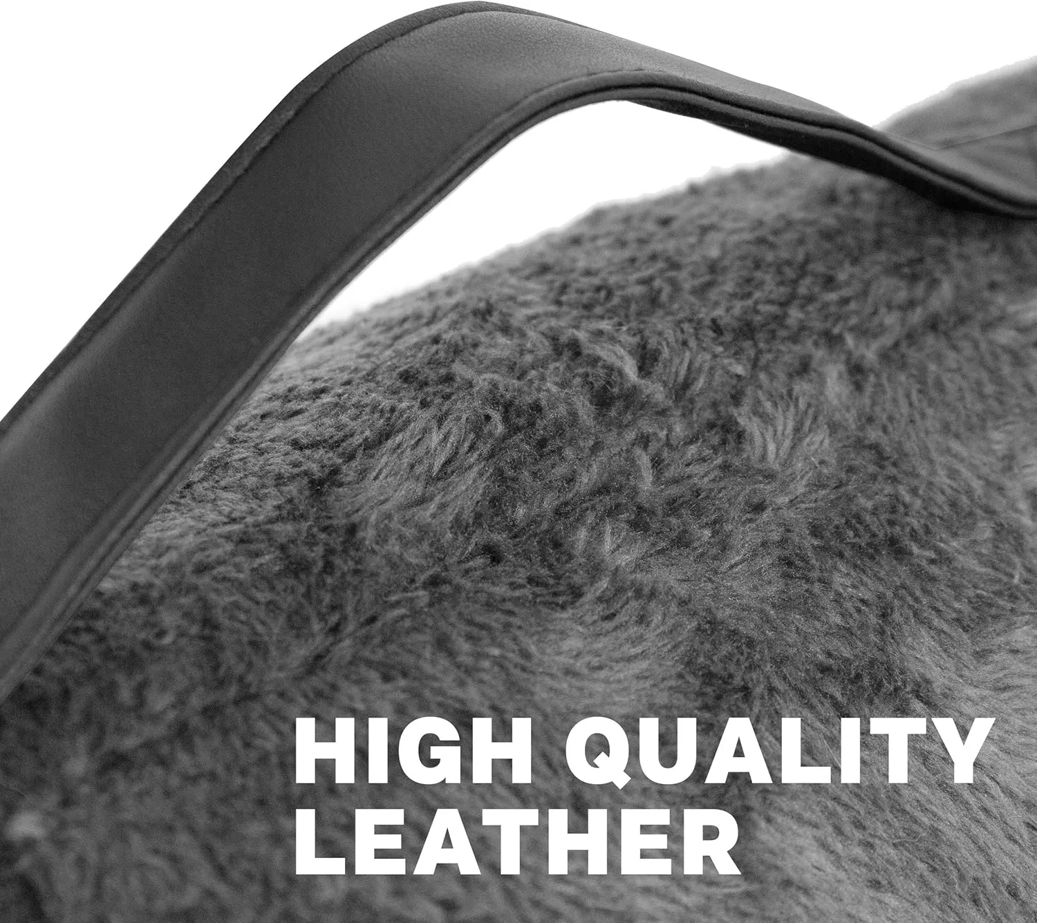 Downtown Pet Supply - Self Heated Cat Bed & Dog Crate Mat - Thermal Nap Mat - Padded and Insulated Pet Mat with Mylar Layer and Leather Handles - Grey - 29 x 20 in - Small Dog Crate Bed