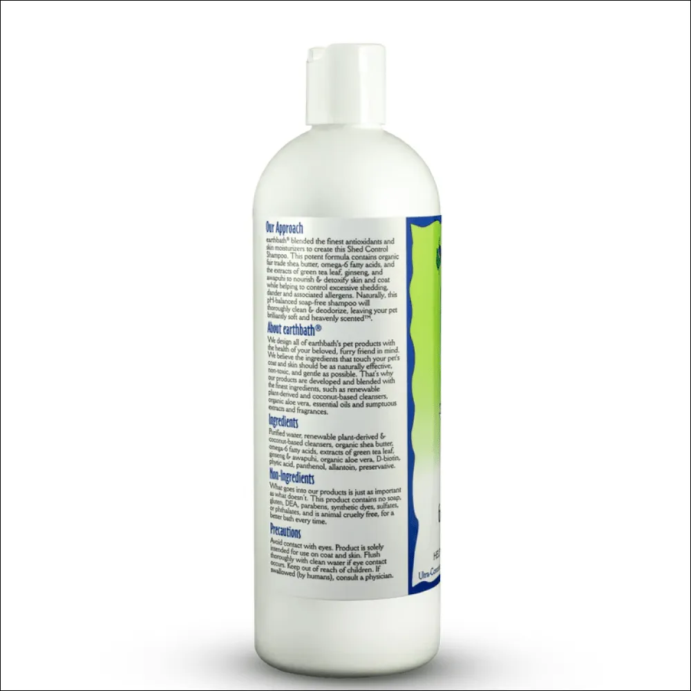 EarthBath Shed Control Green Tea & Awapuhi Shampoo for Dogs and Cats