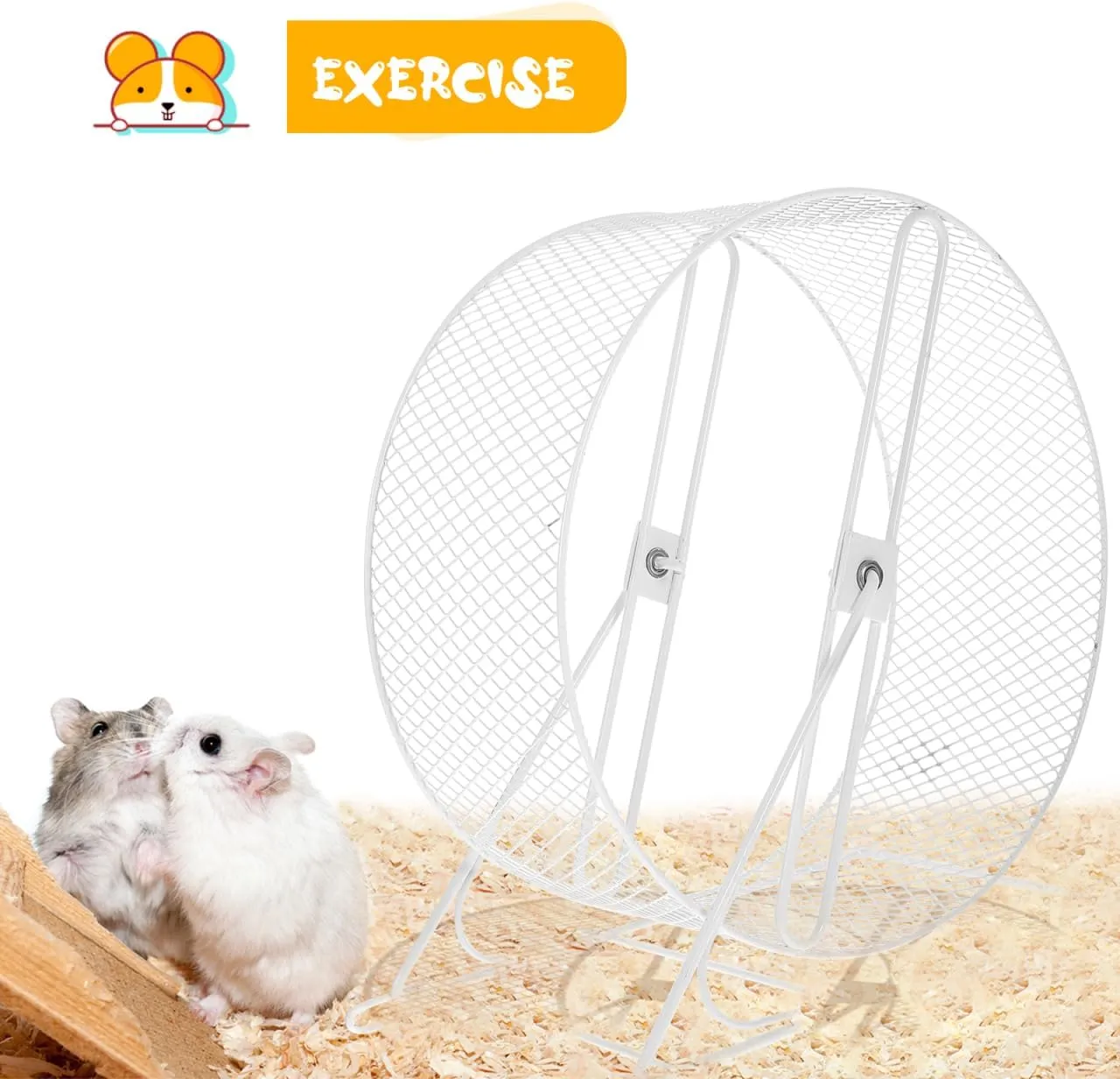 Engaging Hamster Running Wheel Toy with Stand for Small Pets: Promotes Exercise and Playtime Enjoyment