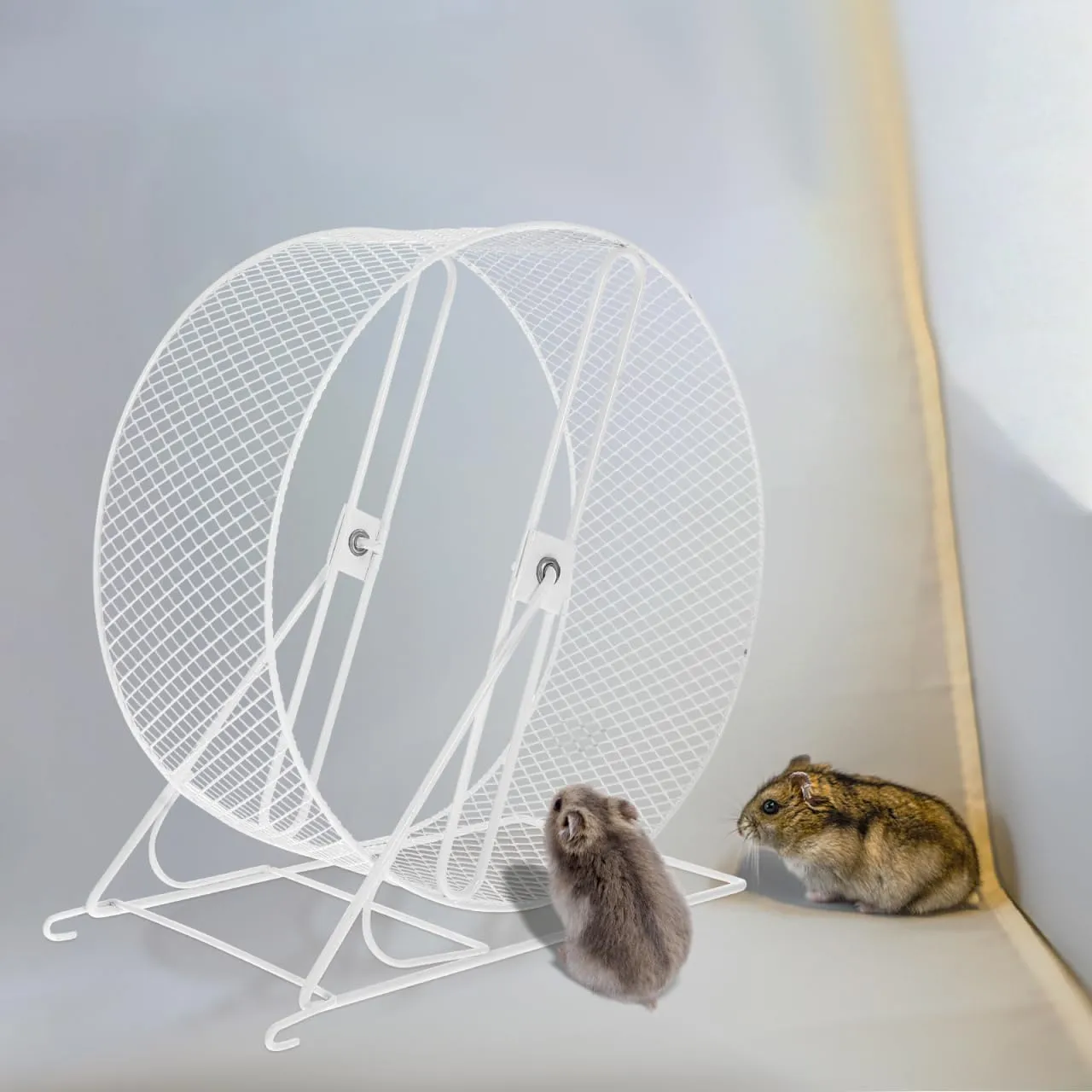Engaging Hamster Running Wheel Toy with Stand for Small Pets: Promotes Exercise and Playtime Enjoyment