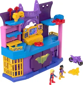 Fisher-Price Imaginext DC Super Friends Preschool Toy Batgirl Hero Hideout Playset with 2 Figures & 5 Accessories for Kids Ages 3  Years
