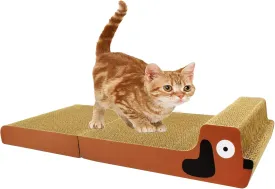 GKYZBB Foldable Cat Scratcher Pad 23.6x10x2Long Lasting Recyclable Corrugated Cardboard Scratch Board for Indoor Cats