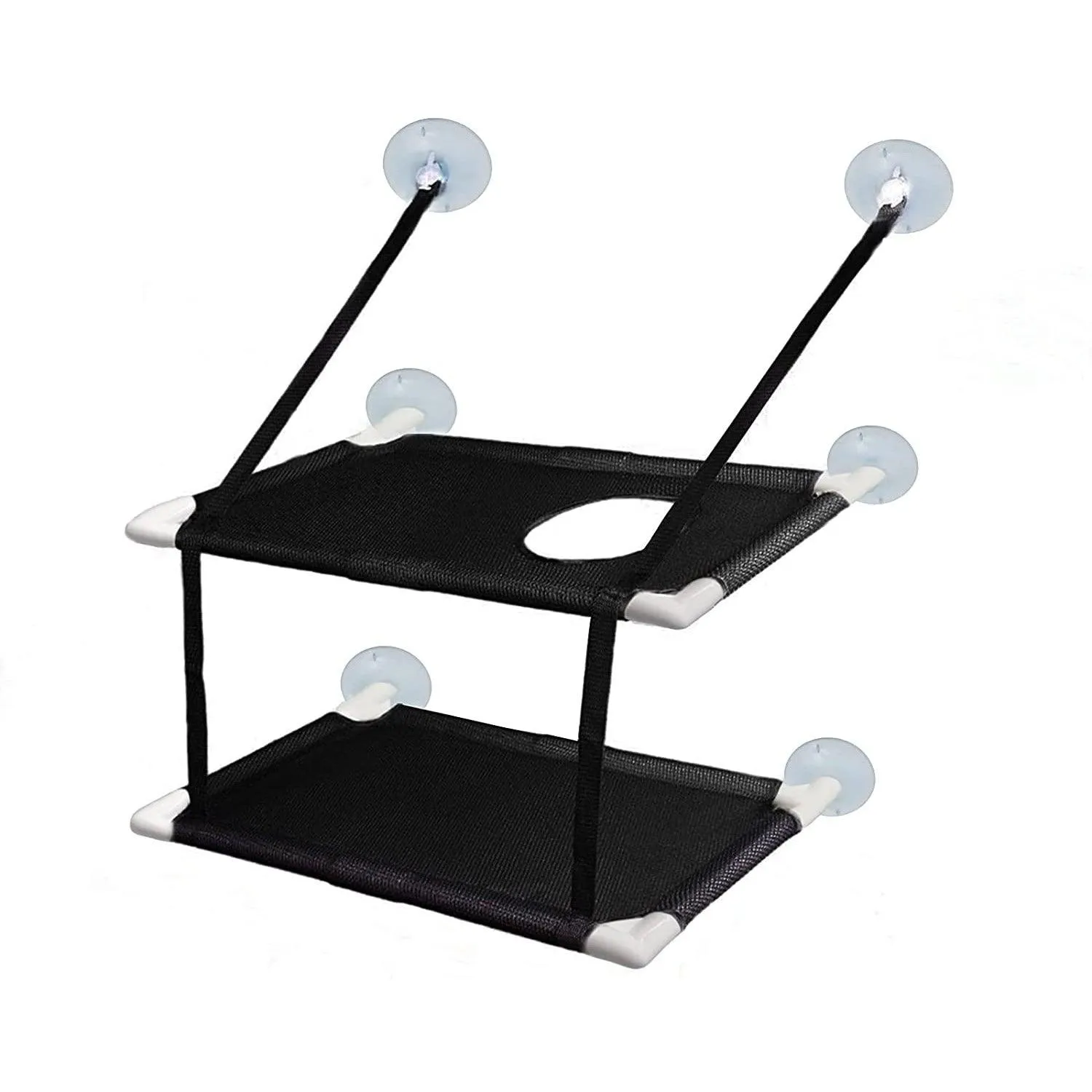 Hammock Bed with 6Pcs Strong Suction Cups Holds Up to 44lbs Pet for Large Cat and Kitten W280004