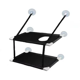 Hammock Bed with 6Pcs Strong Suction Cups Holds Up to 44lbs Pet for Large Cat and Kitten W280004
