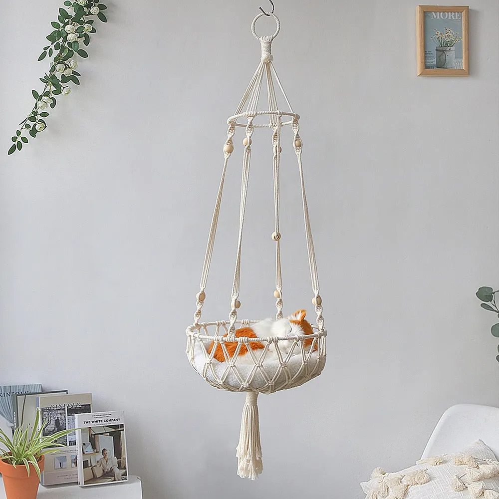 Hammock Window Macrame Cat Swing Bed