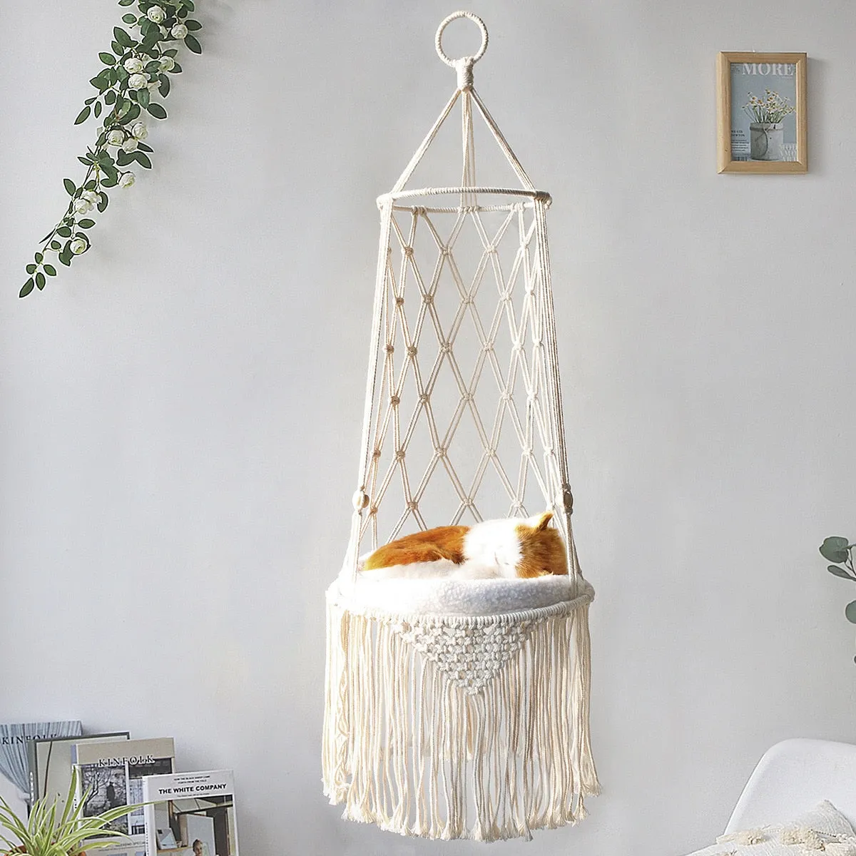 Hammock Window Macrame Cat Swing Bed