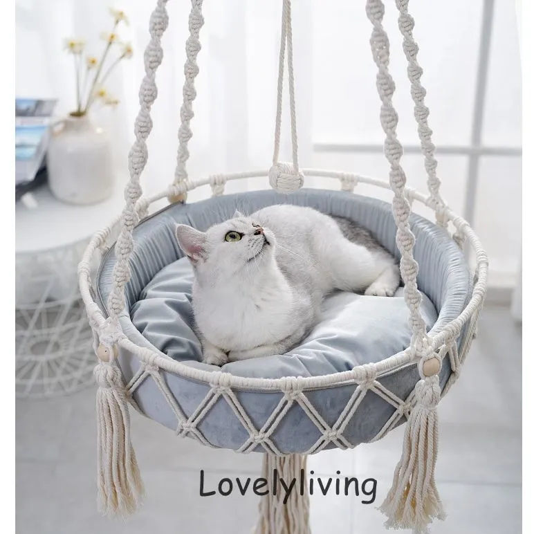 Hammock Window Macrame Cat Swing Bed