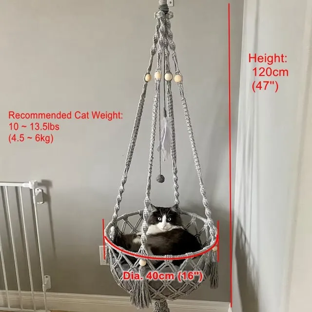 Hammock Window Macrame Cat Swing Bed