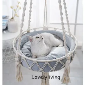 Hammock Window Macrame Cat Swing Bed