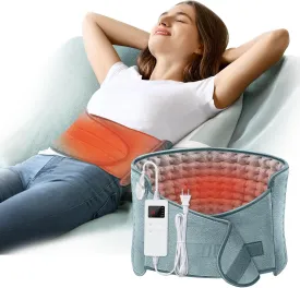 Heating Pad, Electric Heating Pad for Back Pain Relief Period Cramps with Belt, 4 Timer 6 Heat Setting & Auto Shut Off, 12"x24" 20" Large Moist Heat Pad for Neck Shoulders - Gift