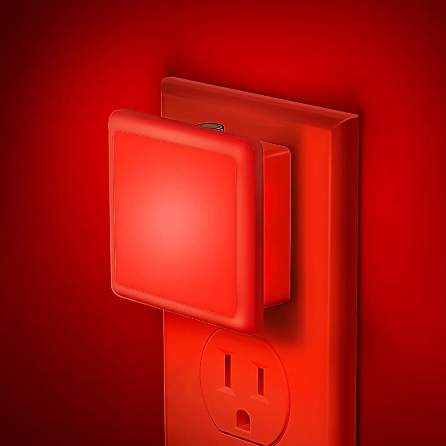 JandCase Red Night Light, Red NightLight[2 Pack],0.3W LED Night Light with Auto Light Sensor,Night Lamp Plug into Wall for Bedroom,Corridor,Hallway,Non-dimmable
