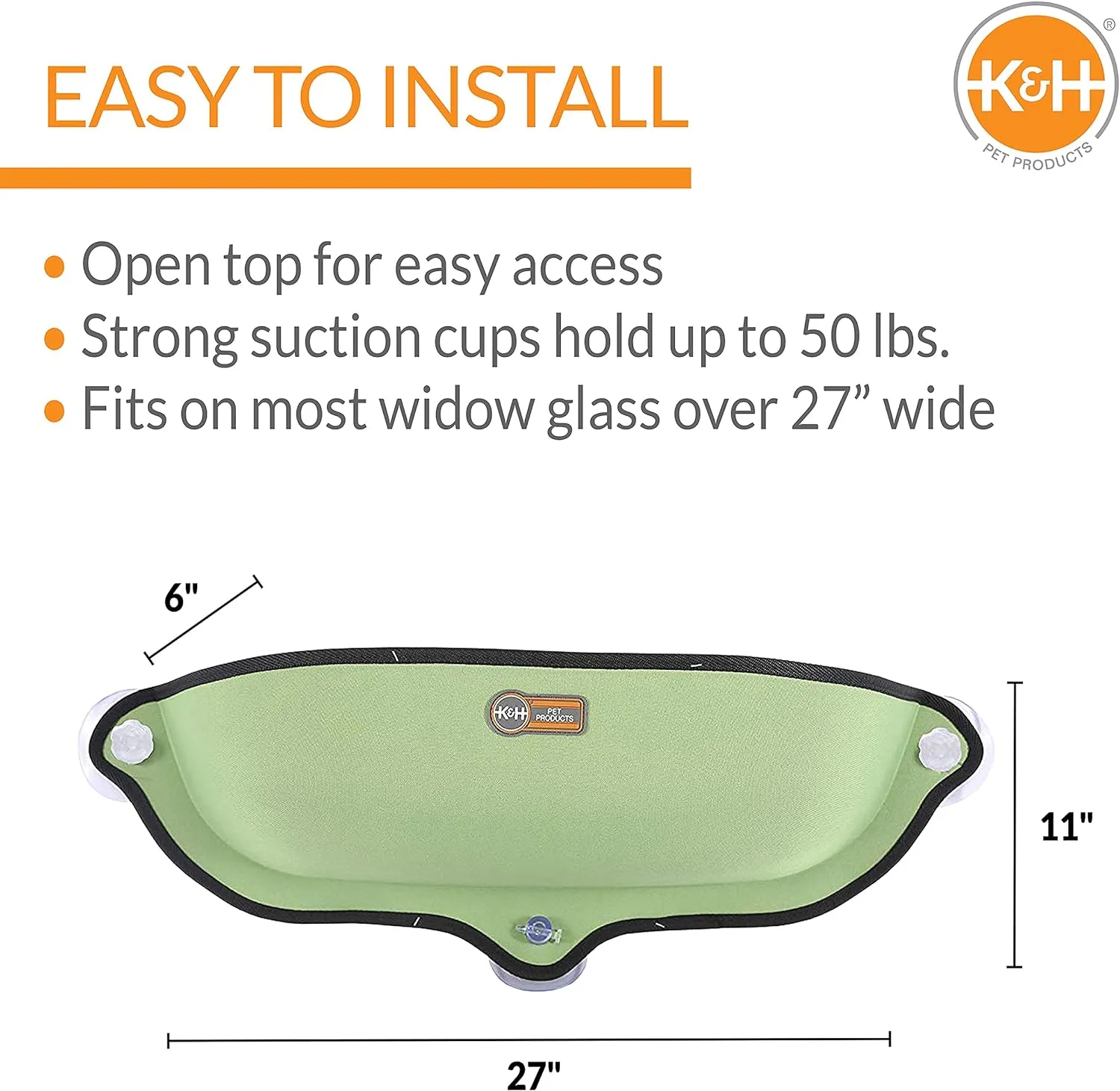 K&H EZ MOUNT WINDOW BED KITTY SILL