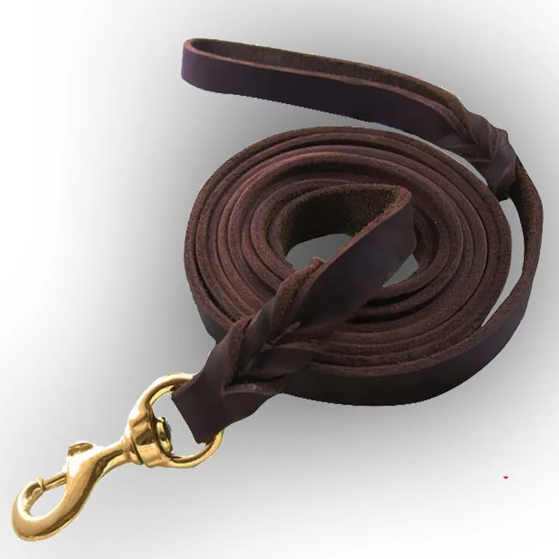 Leather Traction Rope Pet Dog Leash