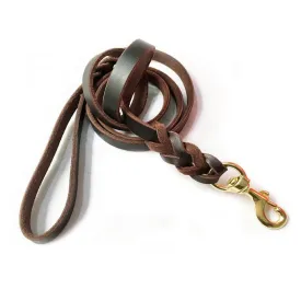 Leather Traction Rope Pet Dog Leash