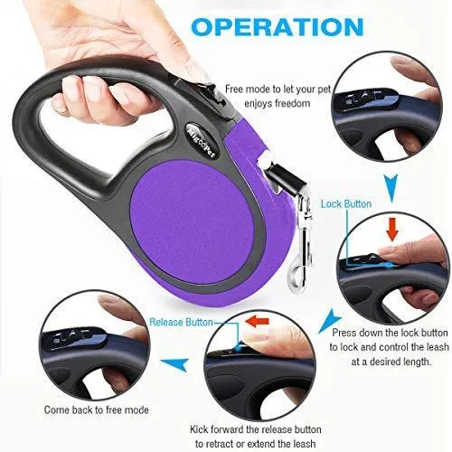 Lightweight, Retractable Dog Leash (16ft)
