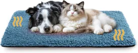 Miguel Cat Bed Self Warming Dog Bed Cat Self Heating Mat for Dog Heating Pad for Dogs House 48 x 28 inch Thermal Dog Crate Pad, Indoor Mat with Removable Washable Cover (Blue,XXL)