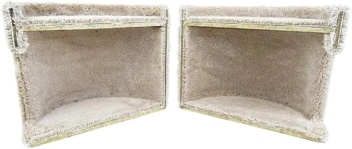 Natural Beauty Multiple Perch Cat Tree, Cat Tree with Scratch Post for All Cat Breeds, Indoor Cat Gym with Perches, Sturdy Wood Construction with Carpet Upholstery Beige/Square
