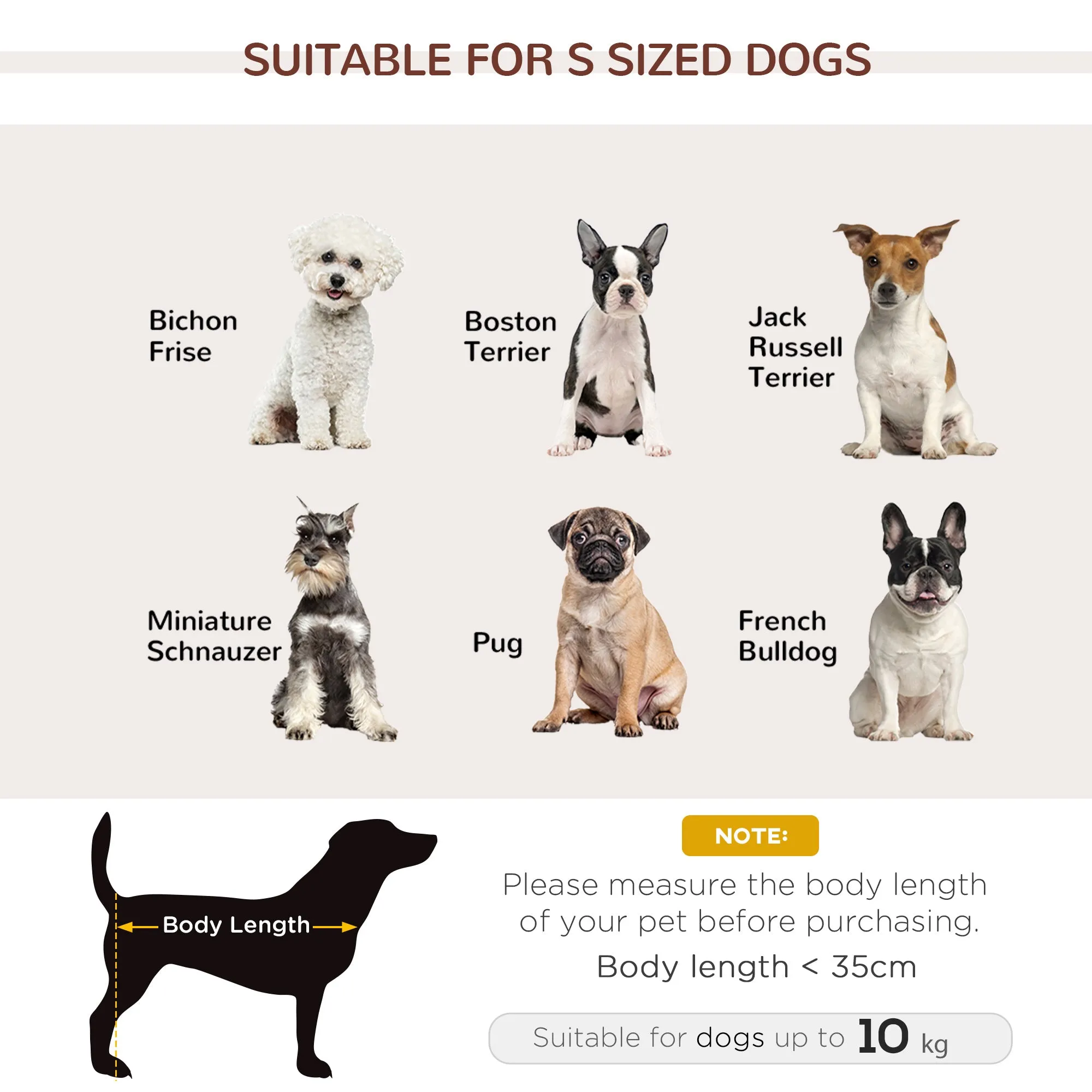 PawHut Dog Sofa Chair W/ Legs Cushion for Small Dog Cat 78x57x35.5 cm, Brown