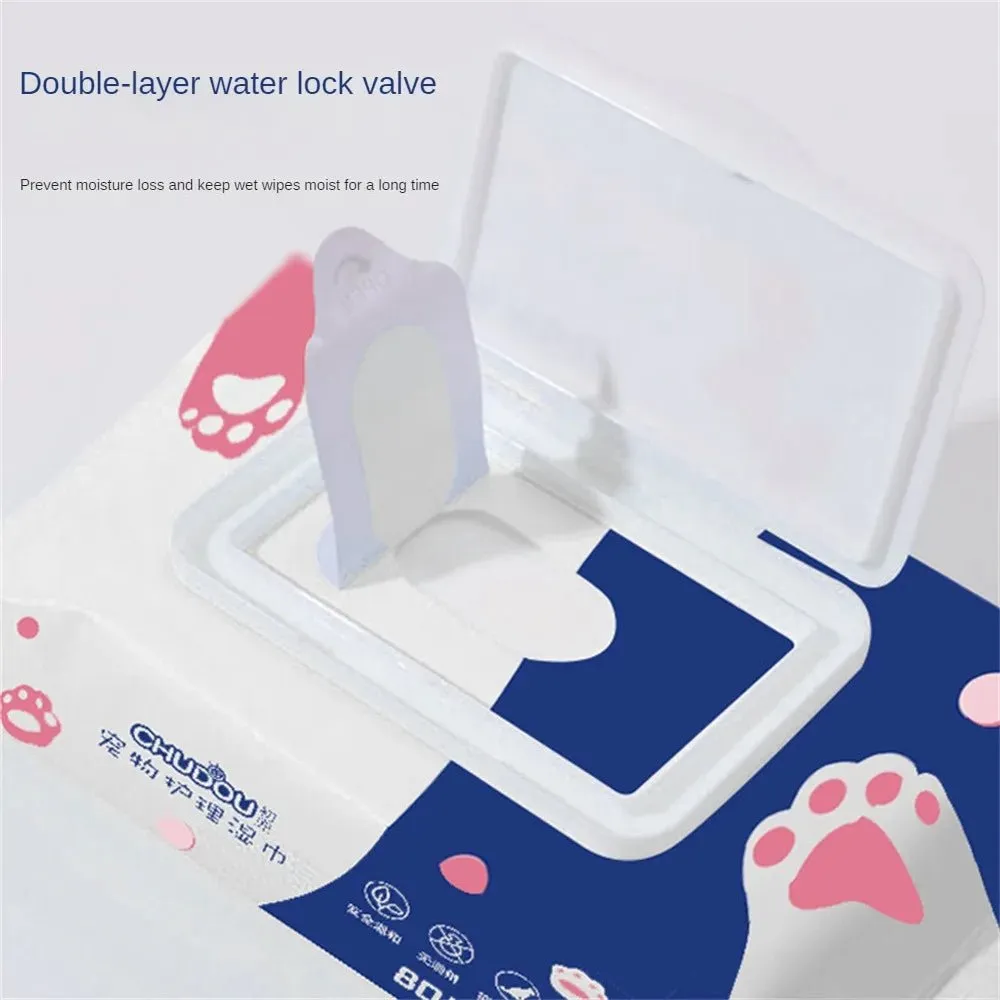 Pet Wipes with Pure Water Formula For Pet Health Care