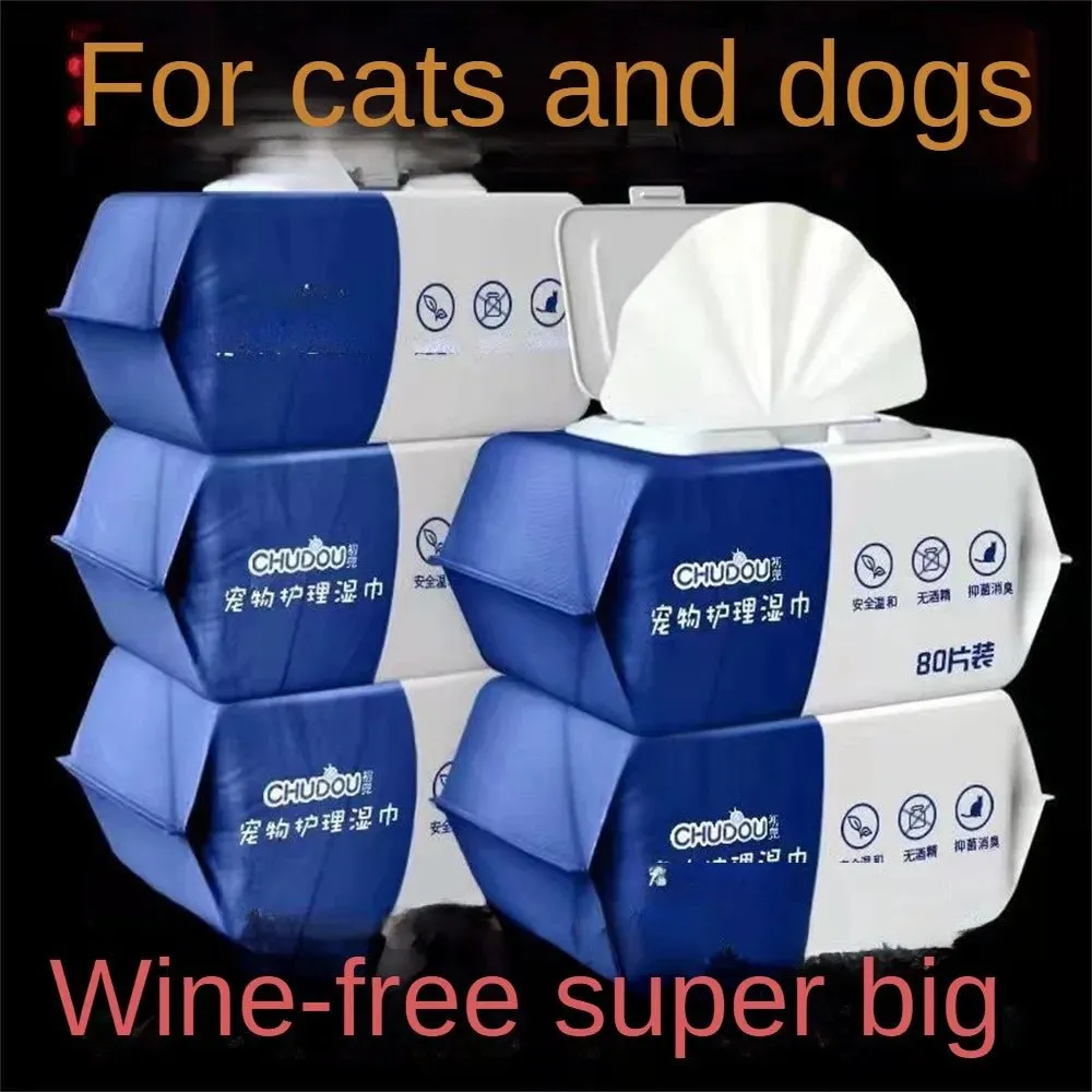 Pet Wipes with Pure Water Formula For Pet Health Care