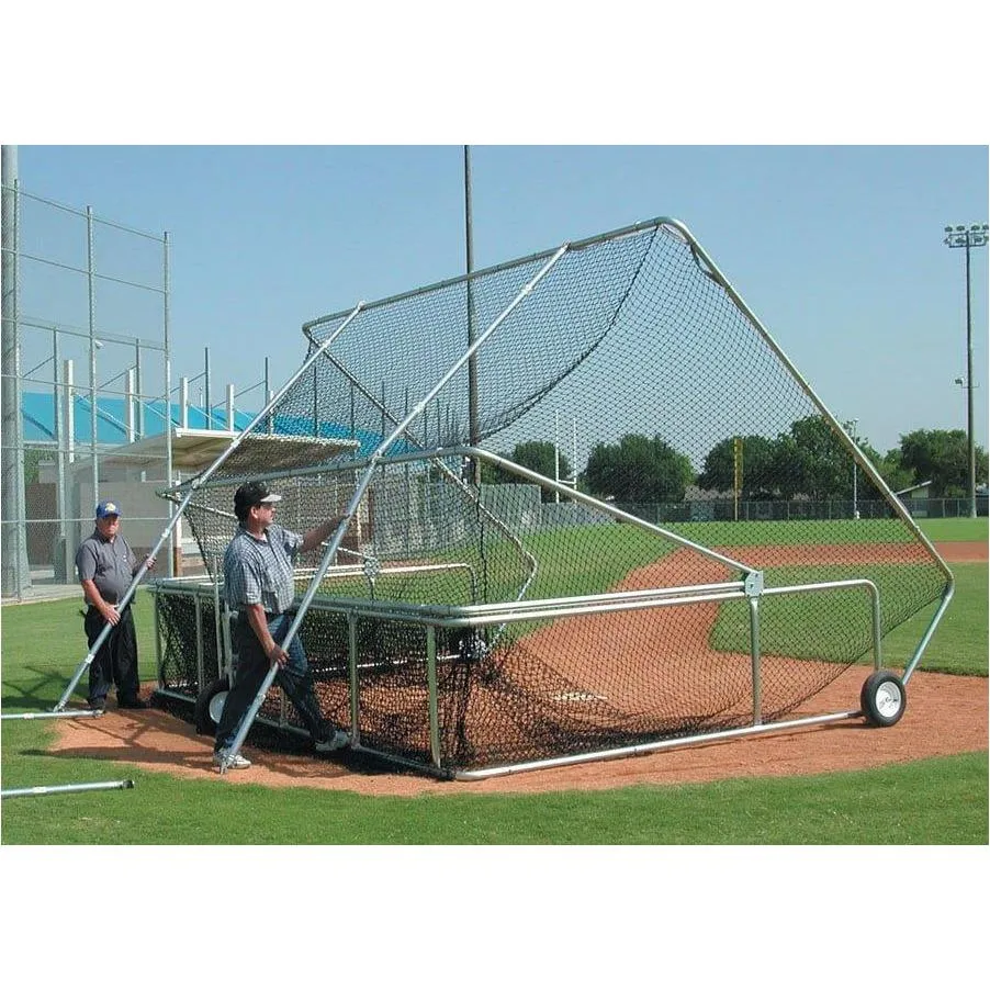 Portable Backstop, Foldable, 16.5’W x 16.5’D x 11’H (Open)