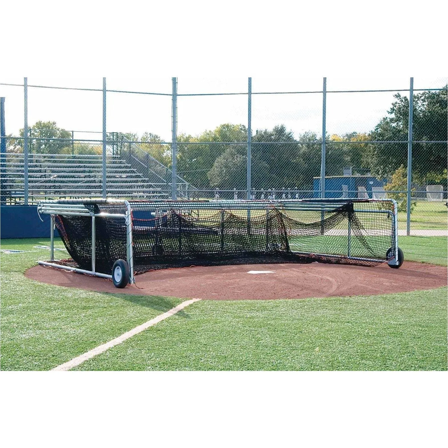 Portable Backstop, Foldable, 16.5’W x 16.5’D x 11’H (Open)