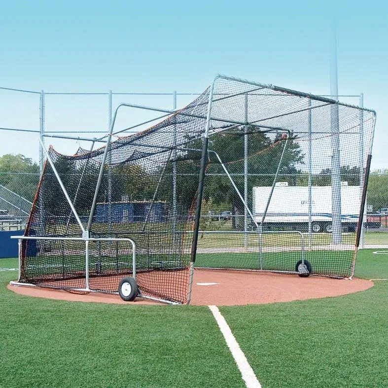 Portable Backstop, Foldable, 16.5’W x 16.5’D x 11’H (Open)