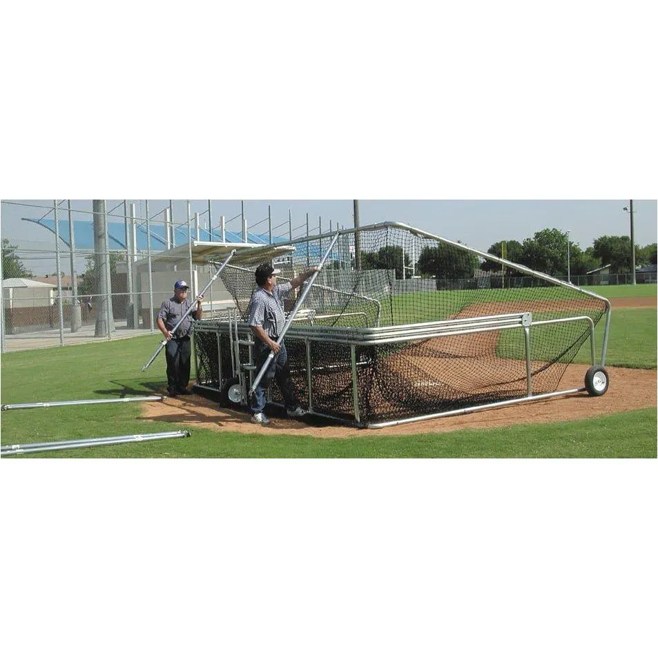 Portable Backstop, Foldable, 16.5’W x 16.5’D x 11’H (Open)