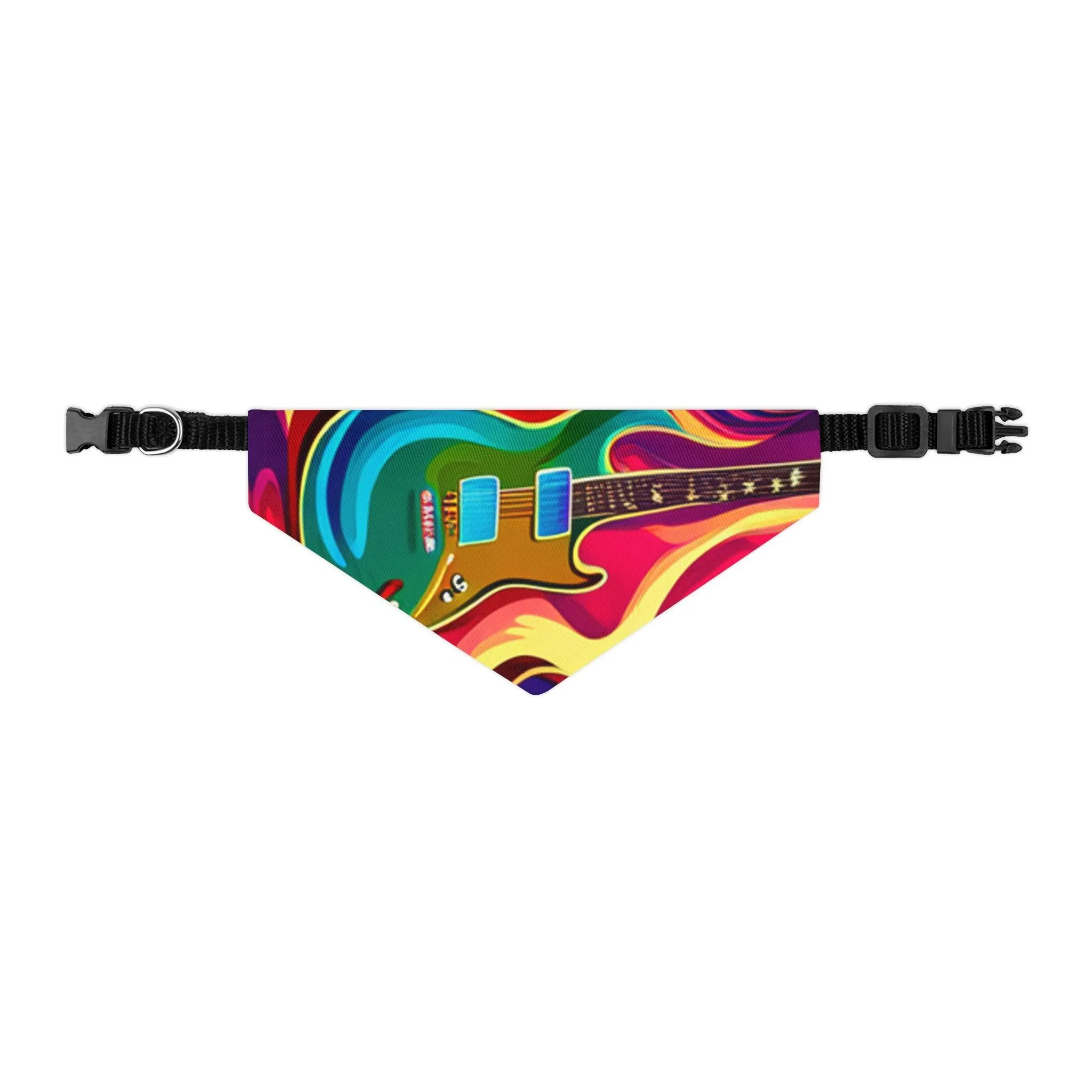 Psychedelic Electric Guitar Pet Bandana Collar