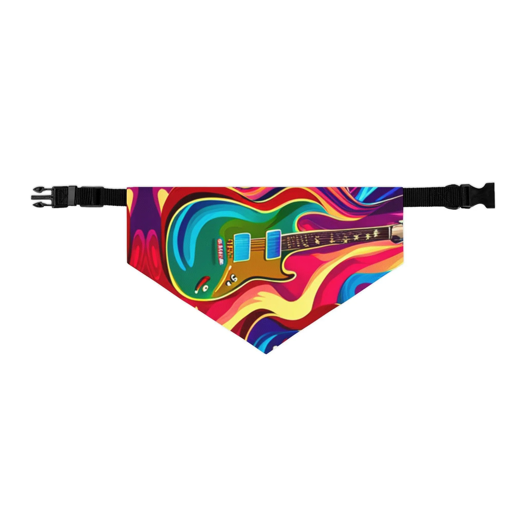 Psychedelic Electric Guitar Pet Bandana Collar
