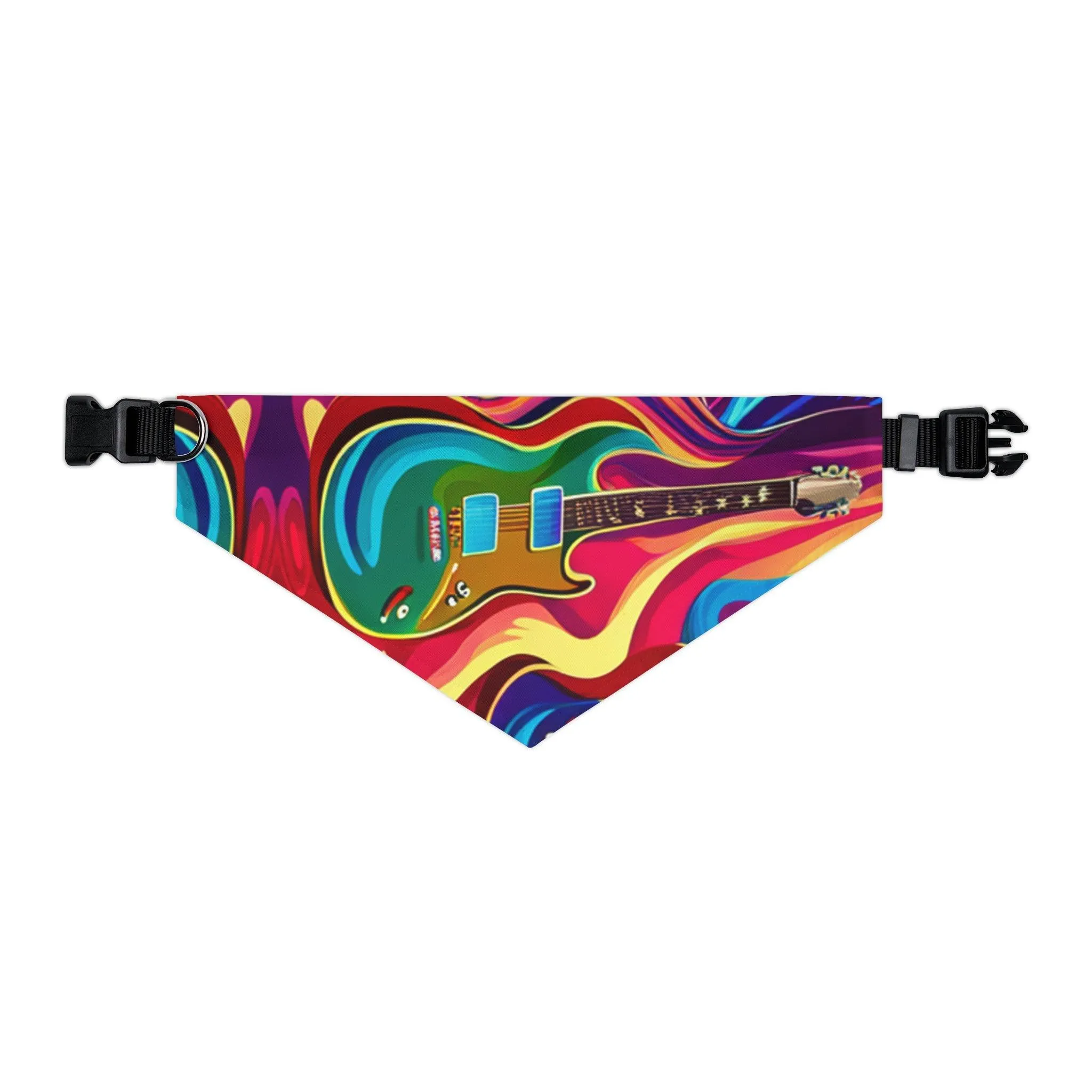 Psychedelic Electric Guitar Pet Bandana Collar